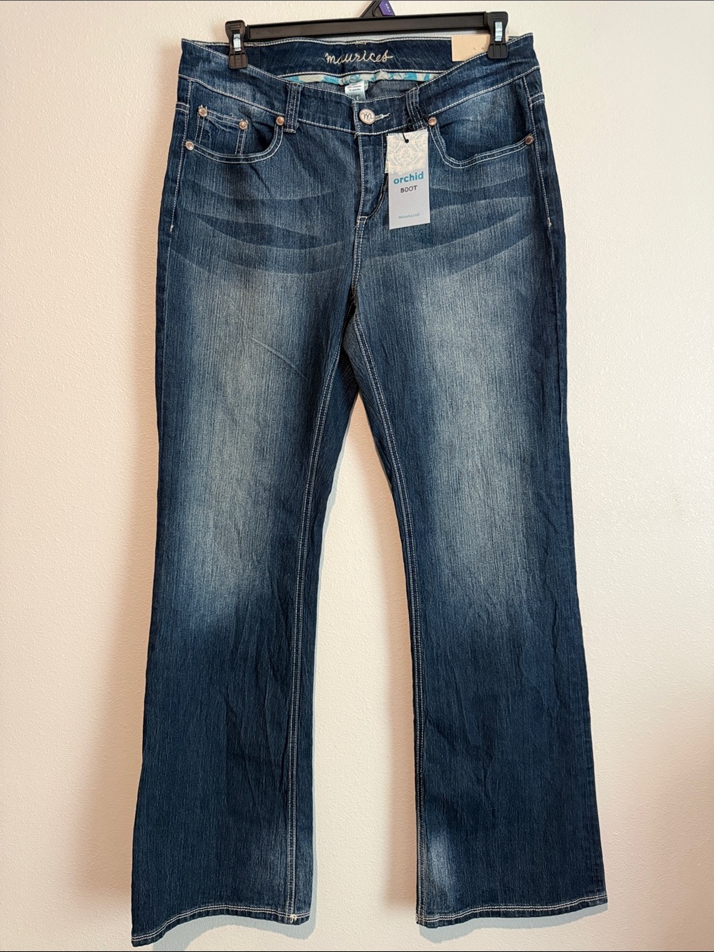 Maurices Dark Blue Boot Cut Jeans - Orchid Boot